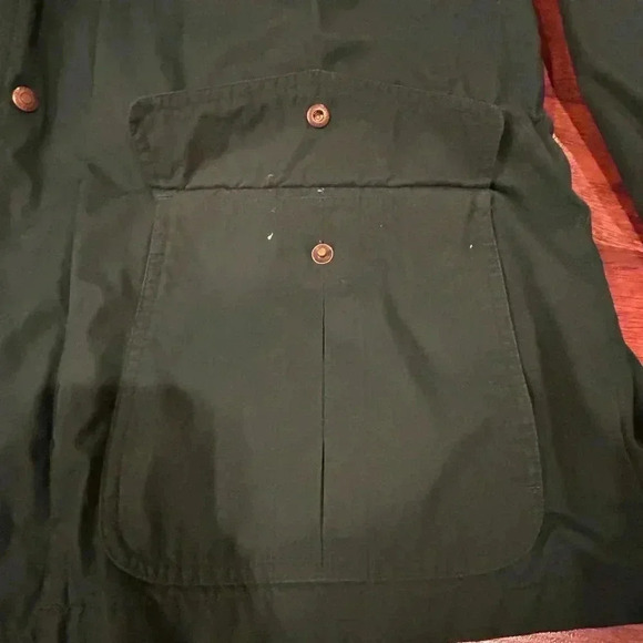 Vintage Eddie Bauer Men Green Plaid Wool Lined Coat Mountain Parka Jacket Large - Picture 3 of 11